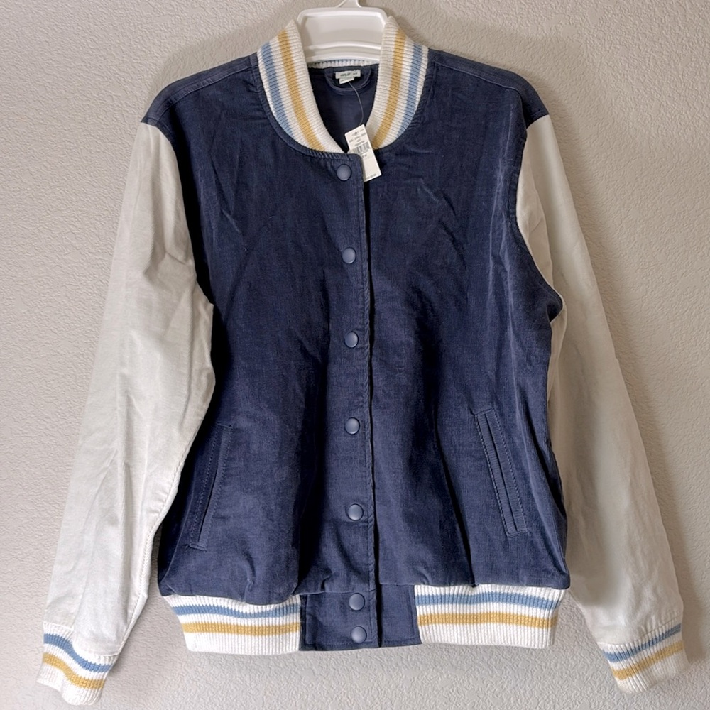 Blue bomber jacket